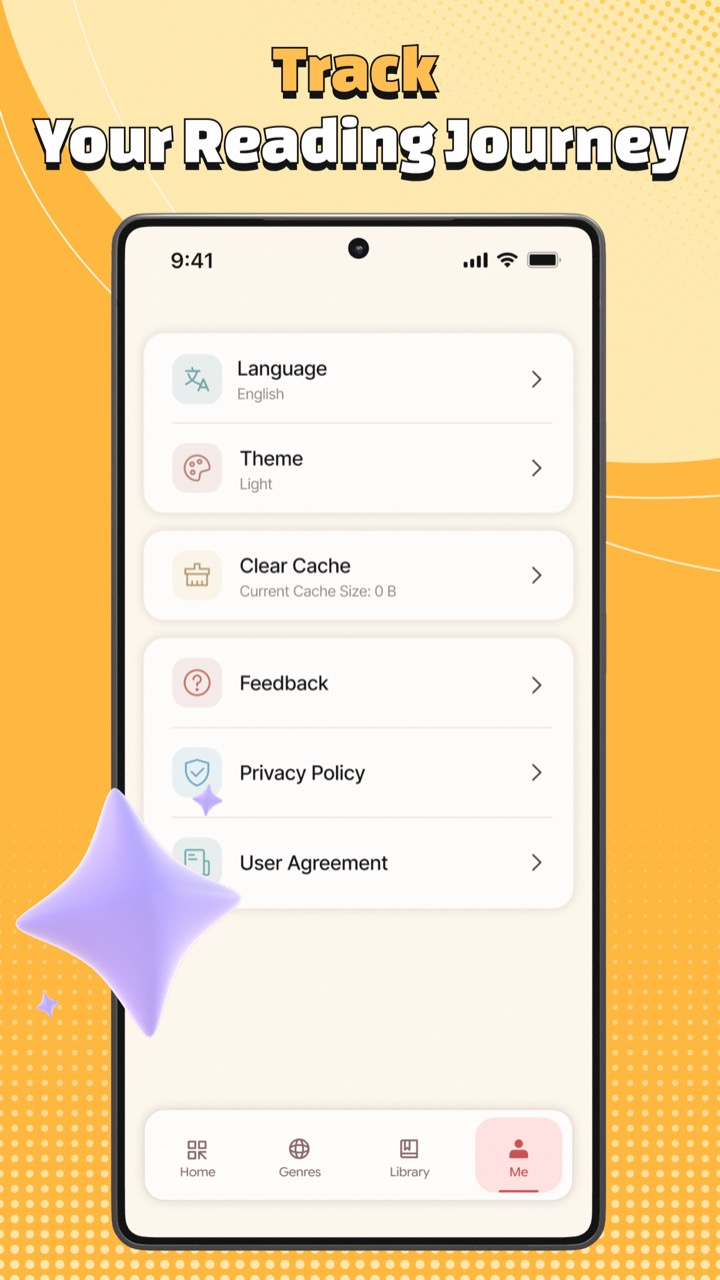 Qivora reading preferences screen
